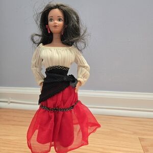 Barbie Doll with Red and Black Outfit